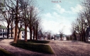 Handcolored View Down Street in Pittsford with Otter Creek Inn in Distance