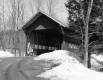View of Covered Bridge and Dirt Road