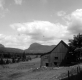 Wooden Barn and Fields