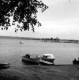 Boats Docked Near the Sand Bar