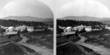 View of Town with Mount Mansfield in the Background