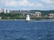 View of Burlington from just beyond the breakwater