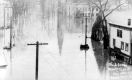 Flooded Main Street in Town