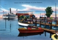 Steamer and Boats Docked at the Pier in Burlington on Lake Champlain