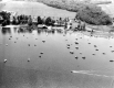Boats in Harbor of Lake Shoreline