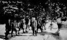 Snowshoeing on a winter day