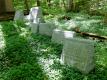 Gravestones at Couching Lion Farm