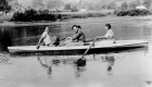 Canoe on a lake