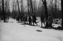 Single-file hikers