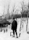 Dr. Owlbridge on snowshoes at Wouldclair Glen Lodge