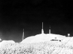 Snow-covered Television and radio antennae on top of Mount Mansfield