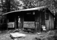 Woman in doorway of French Camp