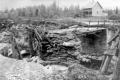 Bridge washed out by flood