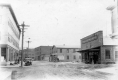 Dirt road intersection and Businesses