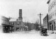 Dirt road and businesses