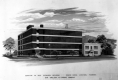 Drawing of the addition to the Dial Exchange Building of the New England Telephone Company