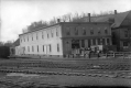 Cross Abbott Co. Wholesale Grocers building next to a rail yard