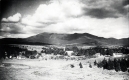 Small Town in Front of Mountain