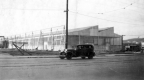 Building with Large Windows and Two-Peaked Roof