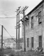 Stone Building with Utility Cables