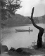 A canoer on a Lake