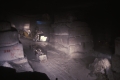 View of Large Cavern in Quarry with Machinery