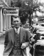 Charles Tully in front of Swanson's Restaurant 