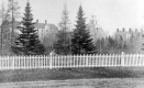Chapel and Dormitories behind Trees
