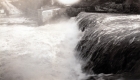 View from skylight of Gove's Studio of Otter Creek Flooding