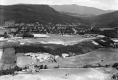 Aerial Shot of Bristol Village Looking Towards the Green Mountains