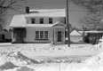 House on Mountain Street in the snow