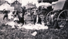 Family Picnicking by Carriages