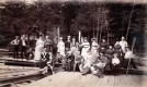 Group of People taking a Picture on a Dock 