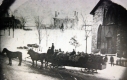 Sled in front of St. Stephen's