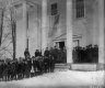 Group of Students and Adults outside of McIndoes Academy Building