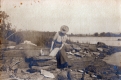 Woman sitting on Rocks