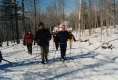 Governor Howard Dean and Johannes von Trapp Skiing at the Trapp Sugarhouse