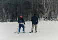 Governor Dean and Johannes von Trapp Cross-Country Skiing