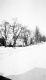 Buildings in Snow-Covered Landscape