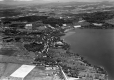 Aerial view of Ferrisburg and Lake Champlain