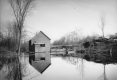 Sawmill reflected in Berlin Pond
