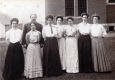 Teachers in Front of Bradford Schoolhouse