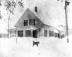 House with Snow and Dog