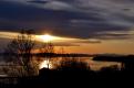 Sunset Along Burlington Waterfront Walkway