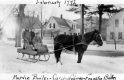 Horse drawn sled in the Winter