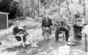 Two Women and a Man sitting