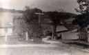 Covered bridge on rural road