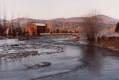 The Little River in winter showing completed Rip Rap