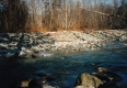 Section of the Little River Above Trapps 95 Bridge with Ice Chunks 