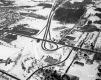 Aerial View of Burlington Area: End of Highway in Winter 